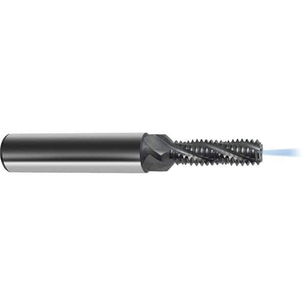 Guhring - M6x1 Metric , 4.8mm Cut Diam, 3 Flute Solid Carbide Helical Flute Thread Mill - Internal Thread, 16.5mm LOC, 62mm OAL, 8mm Shank Diam - Exact Industrial Supply