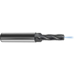Guhring - M12x1.75 Metric , 9.95mm Cut Diam, 4 Flute Solid Carbide Helical Flute Thread Mill - Internal Thread, 32.4mm LOC, 90mm OAL, 14mm Shank Diam - Exact Industrial Supply