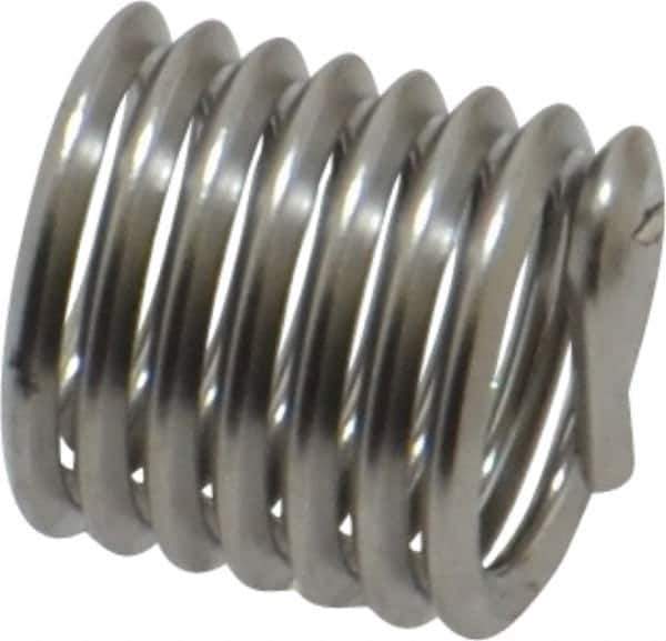 Recoil - 3/8-16 UNC, 0.562" OAL, Free Running Helical Insert - 7-1/4 Free Coils, Tanged, Stainless Steel, Bright Finish, 1-1/2D Insert Length - Exact Industrial Supply