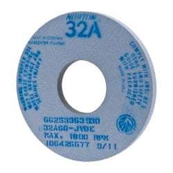 Norton - 14" Diam x 5" Hole x 1" Thick, J Hardness, 60 Grit Surface Grinding Wheel - Aluminum Oxide, Type 1, Medium Grade, 1,800 Max RPM, Vitrified Bond, No Recess - Exact Industrial Supply