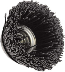 Osborn - 4" Diam, 5/8-11 Threaded Arbor, Silicon Carbide Fill Cup Brush - Silicon Carbide Abrasive Material, 1-1/2" Trim Length, 6,000 Max RPM - Exact Industrial Supply