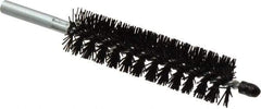 Schaefer Brush - 4" Brush Length, 1" Diam, Nylon Single Stem, Single Spiral Condenser Tube Brush - 6-1/4" Long, Nylon, 12-24 Female Connection - Exact Industrial Supply