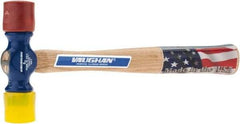Vaughan Bushnell - 3/8 Lb Head 1" Face Carbon Steel Soft Face Split Head Hammer - 10-1/2" OAL, Wood Handle - Exact Industrial Supply