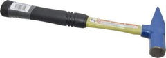 Vaughan Bushnell - 1 Lb Head Tinner's Riveting Hammer - 12-1/2" OAL, 11-1/2" Long Fiberglass Handle, 1" Face Diam - Exact Industrial Supply