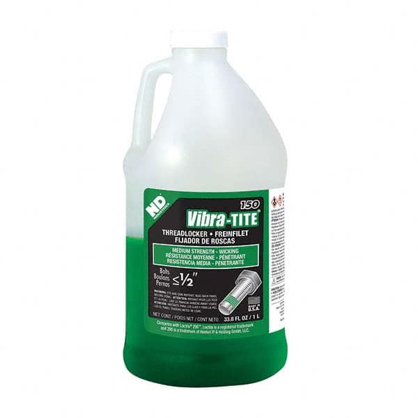 Vibra-Tite - 1 L Jug, Green, Medium Strength - Wicking Grade Threadlocker - Exact Industrial Supply