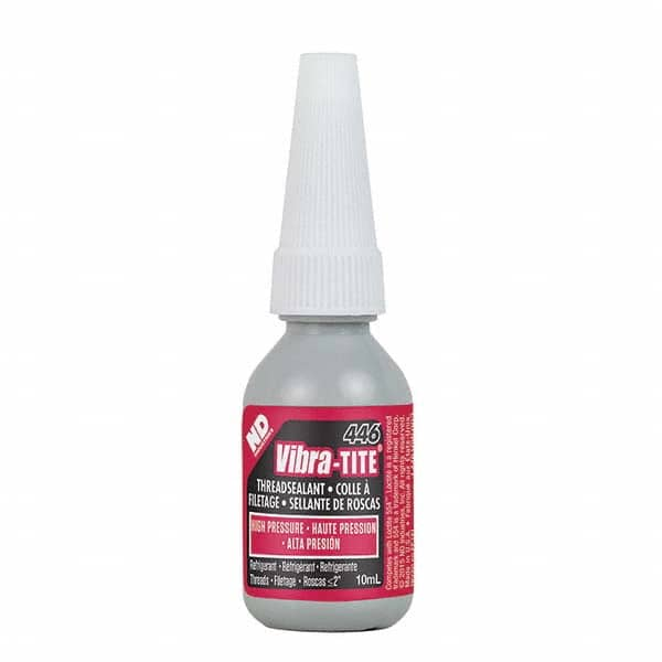 Vibra-Tite - 10 mL Bottle, Red, Refrigerant - High Pressure Thread Sealant - Exact Industrial Supply