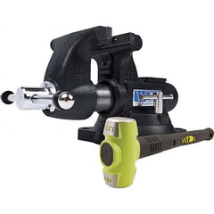 Wilton - 5-1/2" Jaw Width x 5" Jaw Opening, 3-3/4" Throat Depth, Bench & Pipe Combination Vise - Exact Industrial Supply