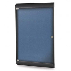 Ghent - Cork Bulletin Boards Style: Enclosed Bulletin Board Color: Navy - Exact Industrial Supply