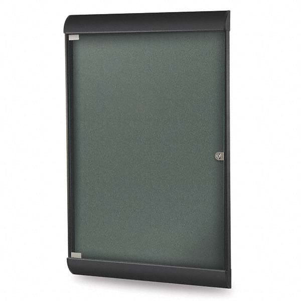 Ghent - Cork Bulletin Boards Style: Enclosed Bulletin Board Color: Ebony - Exact Industrial Supply
