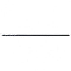 3/32 RHS / RHC HSS 135 Degree Split Point Aircraft Extended Length Extension Drill - Steam Oxide - Exact Industrial Supply