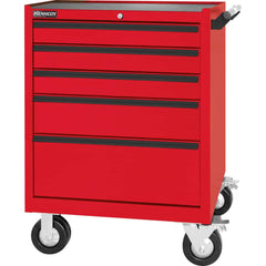 Tool Roller Cabinets; Overall Weight Capacity: 2800 lb; Drawer Capacity: 120 lb; Top Material: Steel; Color: Red; Overall Depth: 20 in; Overall Height: 40 in; Overall Width: 29; Locking Mechanism: Tubular Key Lock; Number Of Locks: 1; Drawer Slide Type: B