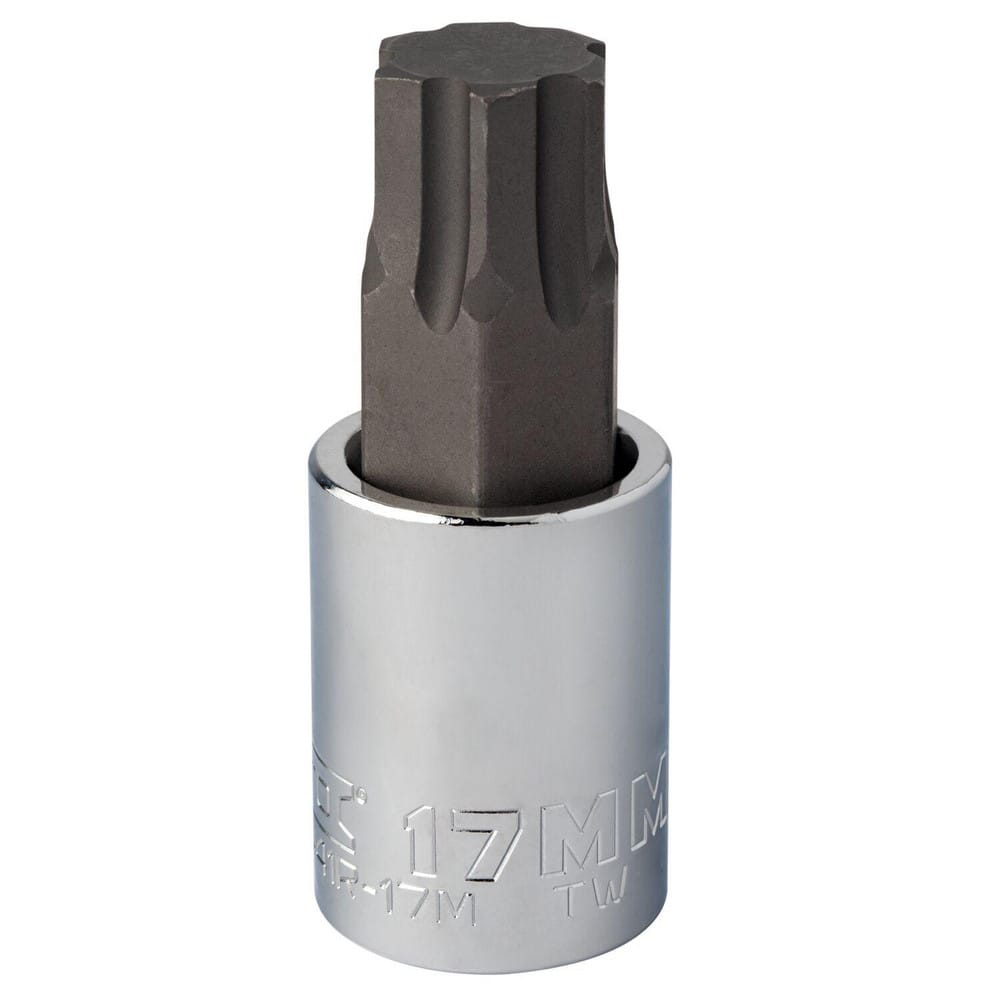 Hand Hex & Torx Bit Sockets; Socket Type: Hex Bit Socket; Tool Type: Hex Bit Socket; Hex Size (mm): 17.000; Bit Length (Inch): 2-3/4; Bit Length: 2.75 in; Insulated: No; Material: Steel; Finish: Chrome-Plated; Overall Length (Inch): 2-3/4 in; Non-sparking