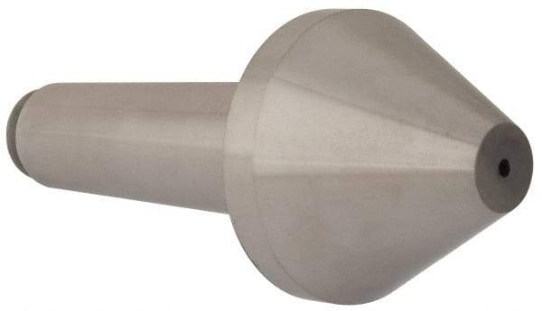 Riten - 3-1/2" Head Diam, Hardened Tool Steel Bull Nose Point Solid Dead Center - 5MT Morse Taper, 3-1/2" Point Diam, 2.155" Point Length - Exact Industrial Supply