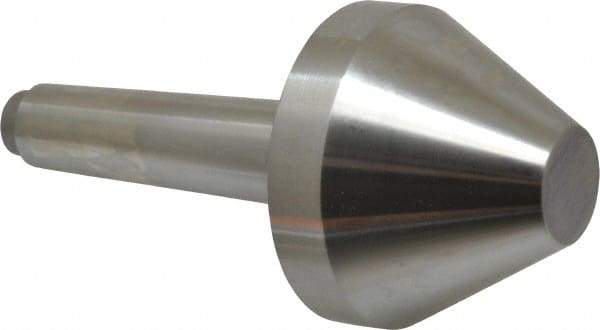 Riten - 2-3/4" Head Diam, Hardened Tool Steel Bull Nose Point Solid Dead Center - 3MT Morse Taper, 2-3/4" Point Diam, 1.508" Point Length - Exact Industrial Supply