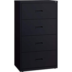 File Cabinets & Accessories; File Cabinet Type: Horizontal; Color: Black; Material: Steel; Number Of Drawers: 4.000