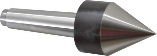 Riten - MT4 Taper Shank, Live Center - 2-1/2" Point Diam, 3-7/16" Point Len, 260 Lb Max Workpc, Pipe Nose Point - Exact Industrial Supply