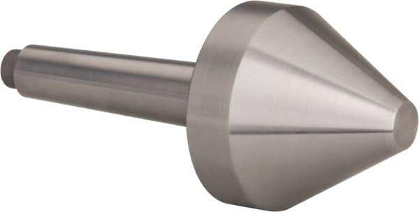 Riten - 2-1/8" Head Diam, Hardened Tool Steel Bull Nose Point Solid Dead Center - 2MT Morse Taper, 2-1/8" Point Diam, 1.4" Point Length - Exact Industrial Supply