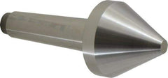 Riten - 2-3/4" Head Diam, Hardened Tool Steel Bull Nose Point Solid Dead Center - 4MT Morse Taper, 2-3/4" Point Diam, 1.939" Point Length - Exact Industrial Supply