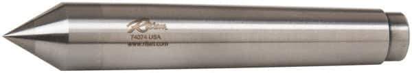 Riten - 0.72" Head Diam, Carbide-Tipped Steel Standard Point Half Dead Center - B&S 7 Brown & Sharpe Taper, 0.72" Point Diam, 1-1/8" Point Length, 4-3/8" OAL - Exact Industrial Supply