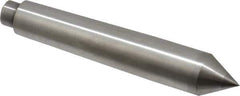 Riten - 0.599" Head Diam, Carbide-Tipped Steel Standard Point Solid Dead Center - B&S 6 Brown & Sharpe Taper, 0.599" Point Diam, 15/16" Point Length, 3-5/8" OAL - Exact Industrial Supply