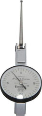 TESA Brown & Sharpe - 0.02 Inch Range, 0.0005 Inch Dial Graduation, Horizontal Dial Test Indicator - 1 Inch White Dial, 0-10-0 Dial Reading, Accurate to 0.0005 Inch - Exact Industrial Supply