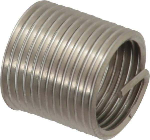 Recoil - M10x1.00 Metric Fine, 15" OAL, Free Running Helical Insert - 9-1/2 Free Coils, Tanged, Stainless Steel, 1-1/2D Insert Length - Exact Industrial Supply