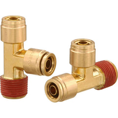 Metal Push-To-Connect Tube Fittings; Fitting Type: TEE RUN; Connection Type: Push-to-Connect x MNPT; Material: Brass; Thread Size: 1/8″; Tube Outside Diameter: 1/4; Fitting Shape: Tee; Maximum Working Pressure (Psi