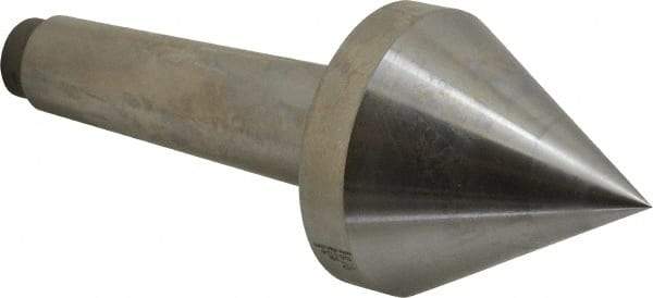 Riten - 2-3/4" Head Diam, Hardened Tool Steel Pipe Nose Point Solid Dead Center - 4MT Morse Taper, 2-3/4" Point Diam, 2.37" Point Length - Exact Industrial Supply