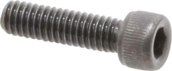 Value Collection - #3-56 UNF Hex Socket Drive, Socket Cap Screw - Alloy Steel, Black Oxide Finish, Fully Threaded, 3/8" Length Under Head - Exact Industrial Supply