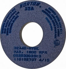 Norton - 14" Diam x 5" Hole x 1" Thick, H Hardness, 46 Grit Surface Grinding Wheel - Aluminum Oxide, Type 1, Coarse Grade, 1,800 Max RPM, Vitrified Bond, No Recess - Exact Industrial Supply