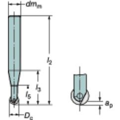 R216F-32A32S-160 CoroMill Ball Nose Finishing - Exact Industrial Supply