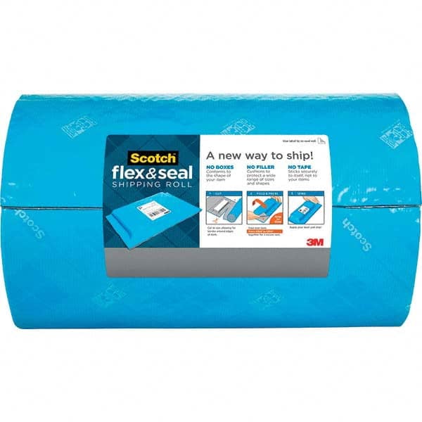3M - 15" x 50' Blue Synthetic Rubber Adhesive Packaging Tape - Exact Industrial Supply