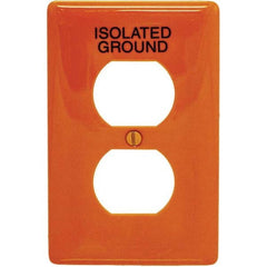 Hubbell Wiring Device-Kellems - Wall Plates Wall Plate Type: Outlet Wall Plates Color: Orange - Exact Industrial Supply