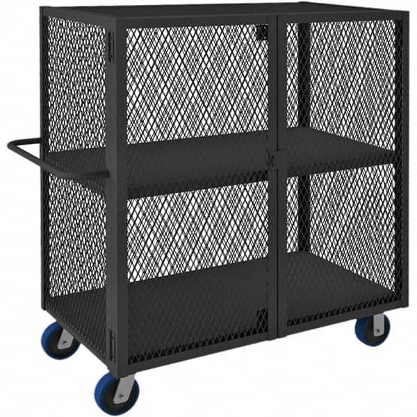 Durham - 2,000 Lb Capacity 2-Shelf Security Mesh Truck - Exact Industrial Supply