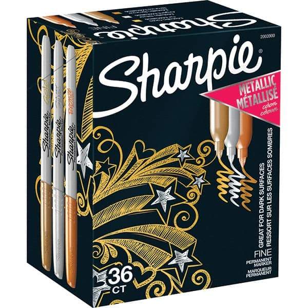 Sharpie - Markers & Paintsticks Type: Permanent Color: Bronze; Gold - Exact Industrial Supply