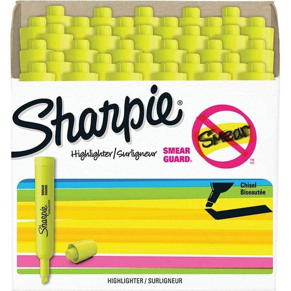 Sharpie - Markers & Paintsticks Type: Highlighter Color: Fluorescent Yellow - Exact Industrial Supply