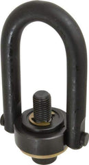 Jergens - 10,000 Lb Load Capacity Safety Engineered Center Pull Hoist Ring - 230 Ft/Lb Torque, 1-8 Thread, Alloy Steel - Exact Industrial Supply