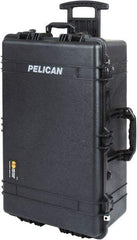 Pelican Products, Inc. - 20-15/32" Wide x 12-29/64" High, Clamshell Hard Case - Black, Polypropylene - Exact Industrial Supply