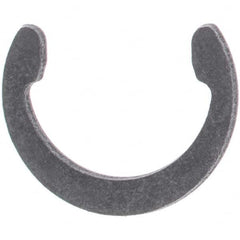 Rotor Clip - 9/32" Shaft Diam, 0.247" Groove Diam, Spring Steel External C Style Retaining Ring - Exact Industrial Supply