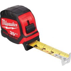 Milwaukee Tool - 35' x 1-5/16" Yellow/Black Blade Tape Measure - Exact Industrial Supply
