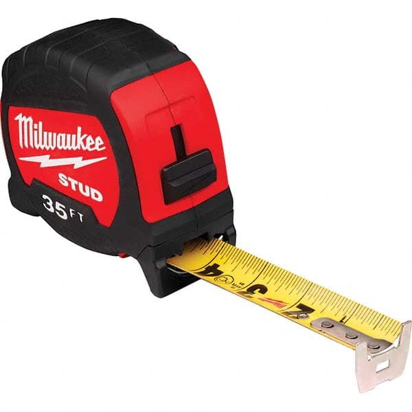 Milwaukee Tool - 35' x 1-5/16" Yellow/Black Blade Tape Measure - Exact Industrial Supply