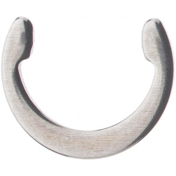 Rotor Clip - 7/16" Shaft Diam, 0.393" Groove Diam, Stainless Steel External C Style Retaining Ring - Exact Industrial Supply