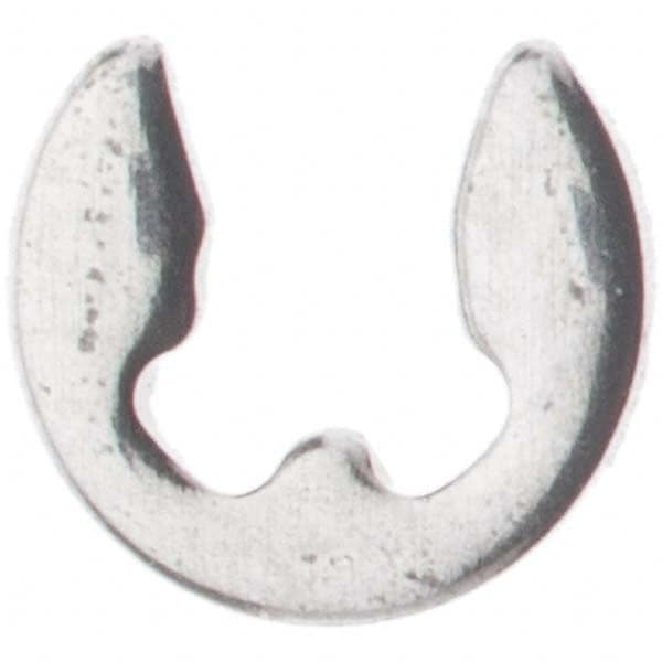 Rotor Clip - 2.5 to 3mm Shaft Diam, 1.9mm Groove Diam, Stainless Steel Metric External E Style Retaining Ring - Exact Industrial Supply