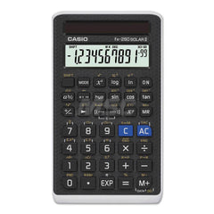 Casio - Calculators; Type: Scientific ; Type of Power: Solar ; Display Type: 12-Digit LCD ; Color: Black ; Display Size: 10 x 1 ; Width (Inch): 2-3/4 - Exact Industrial Supply