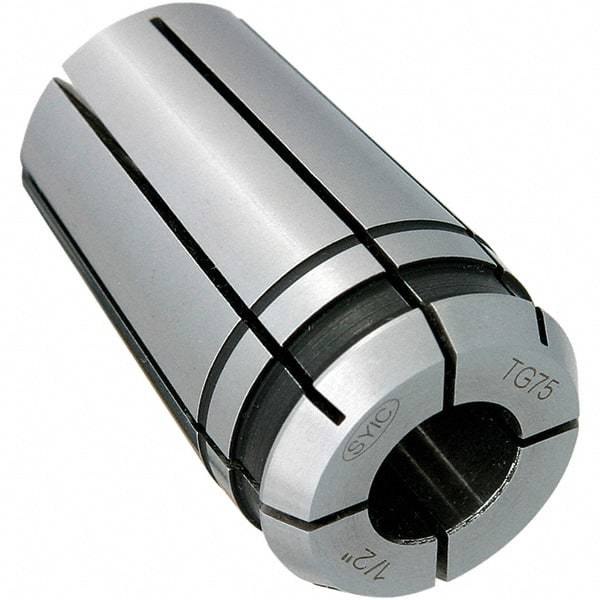 Techniks - TG75 10mm Single Angle Collet - 0.0004" TIR, 1.844" OAL, 1.062" Overall Diam - Exact Industrial Supply