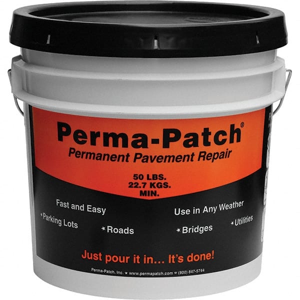 Perma-Patch - Drywall & Hard Surface Compounds Type: Permanent Asphalt Patch Material Color: Black - Exact Industrial Supply
