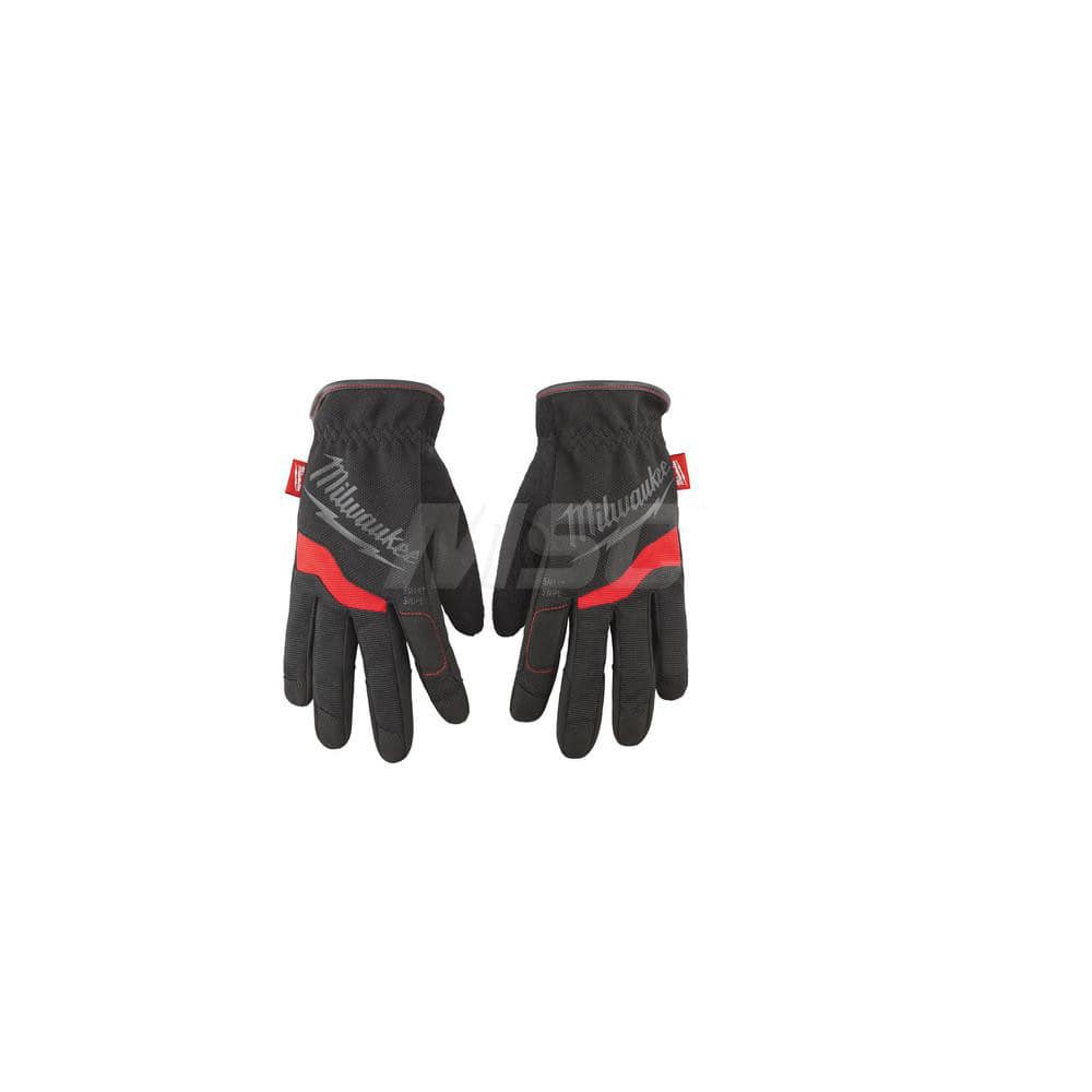 General Purpose Gloves: Size L, Polyester-Lined Black, Smooth Grip