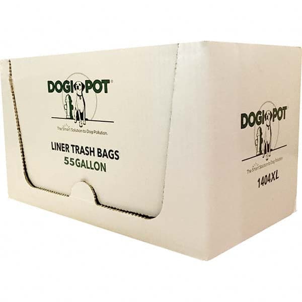 DOGIPOT - 1 25-Piece 55 Gal HDPE Plastic Trash Bags/Liners - Exact Industrial Supply