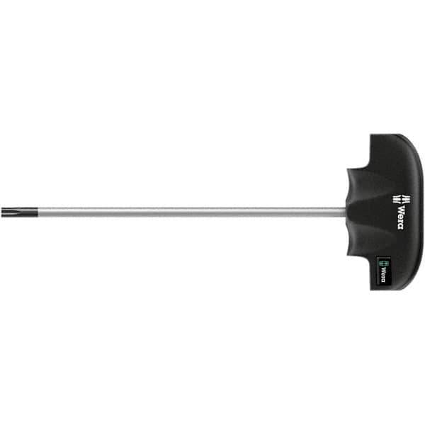 Wera - T6 Torx Driver - 4" Blade Length, 5" OAL, Ergonomic Handle, Chrome Plated Steel - Exact Industrial Supply