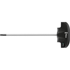 Wera - T6 Torx Driver - 4" Blade Length, 5" OAL, Ergonomic Handle, Chrome Plated Steel - Exact Industrial Supply